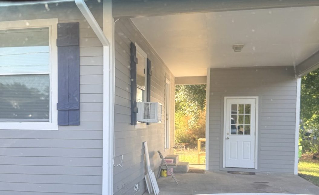 Finished carport and siding